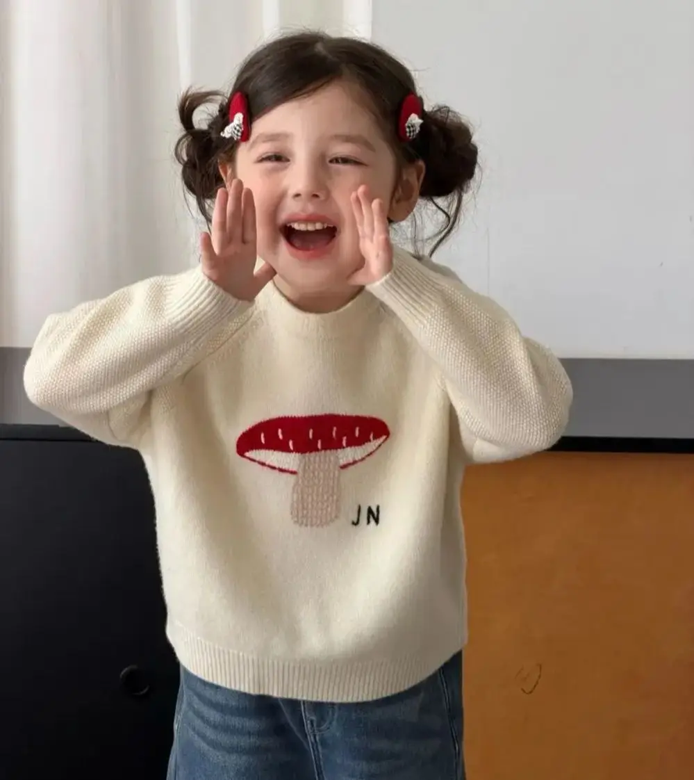 

winter clothes for kids teen girl clothes baby sweater 100% wool girls' pullover sweater Cute warm top