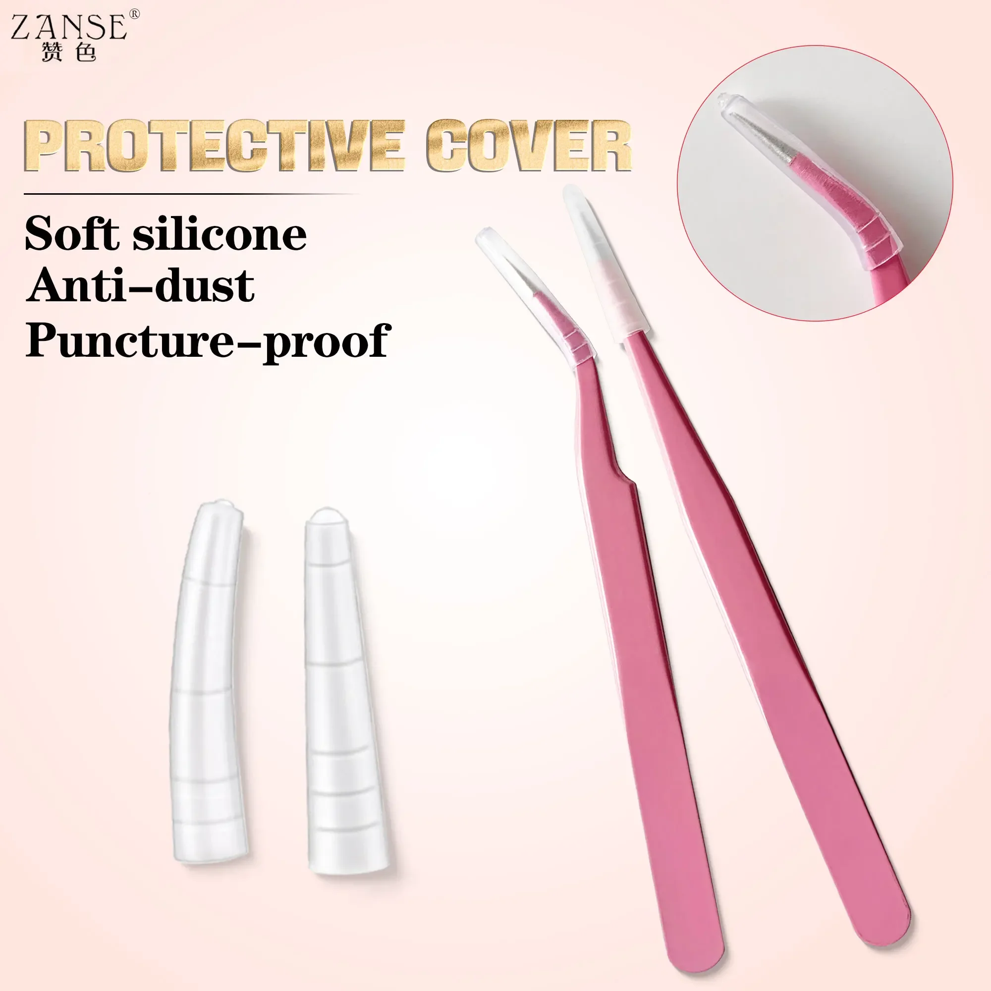 ZANSE Pinzette in acciaio inossidabile Estensione ciglia Applicatore per estensione ciglia ad alta precisione Forniture per trucco