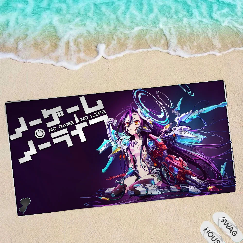 

No Game No Life Microfiber Printed Beach Towel Mountain Climbing Yoga Beach Swimming Running Absorbent Soft Towel