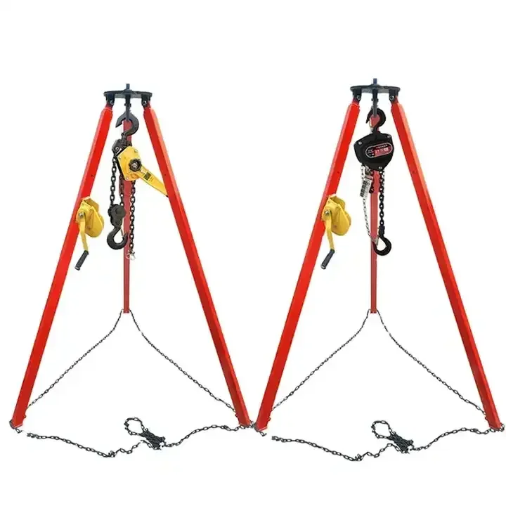 Hot Selling rescue tripod 3000kg 4 m lifting equipment Rescue Tripod With Hand Chain Hoist