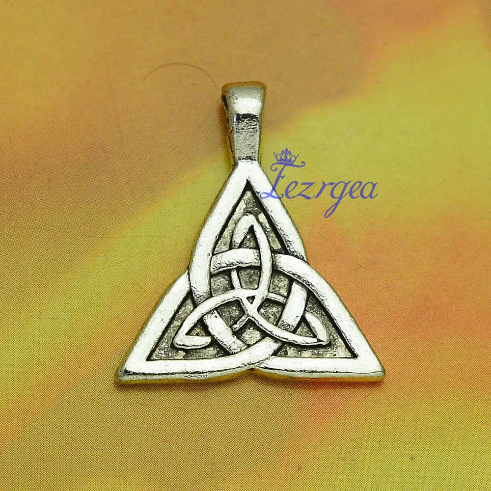 5-50pcs/lots Celtic Triangle Knot Charms Ireland Pendants For Diy Earring Jewelry Making Findings Supplies Accessories