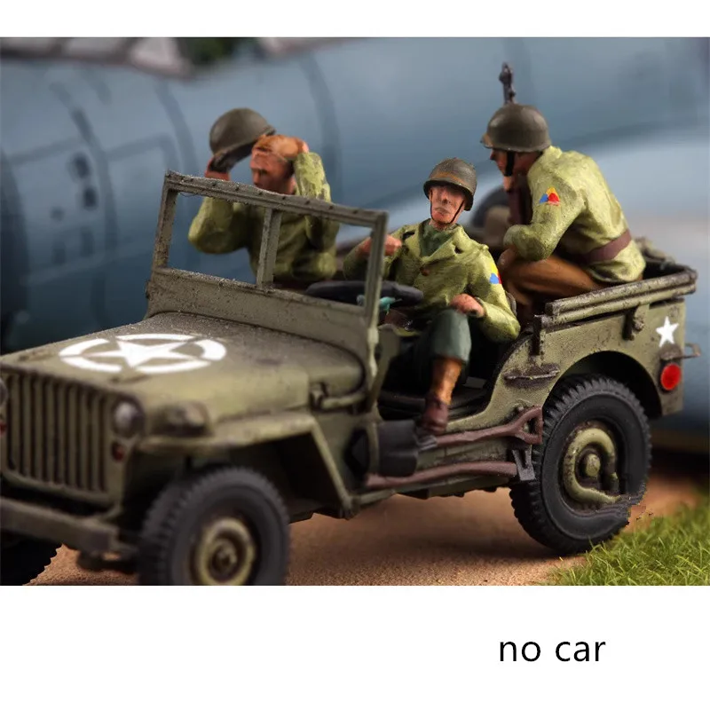 1:72 bemaltes Modell 3D-Druck 3 Stücke US Military Pilot Fahrer Soldaten DIY Szene Zubehör Action Figure Sammlung Display