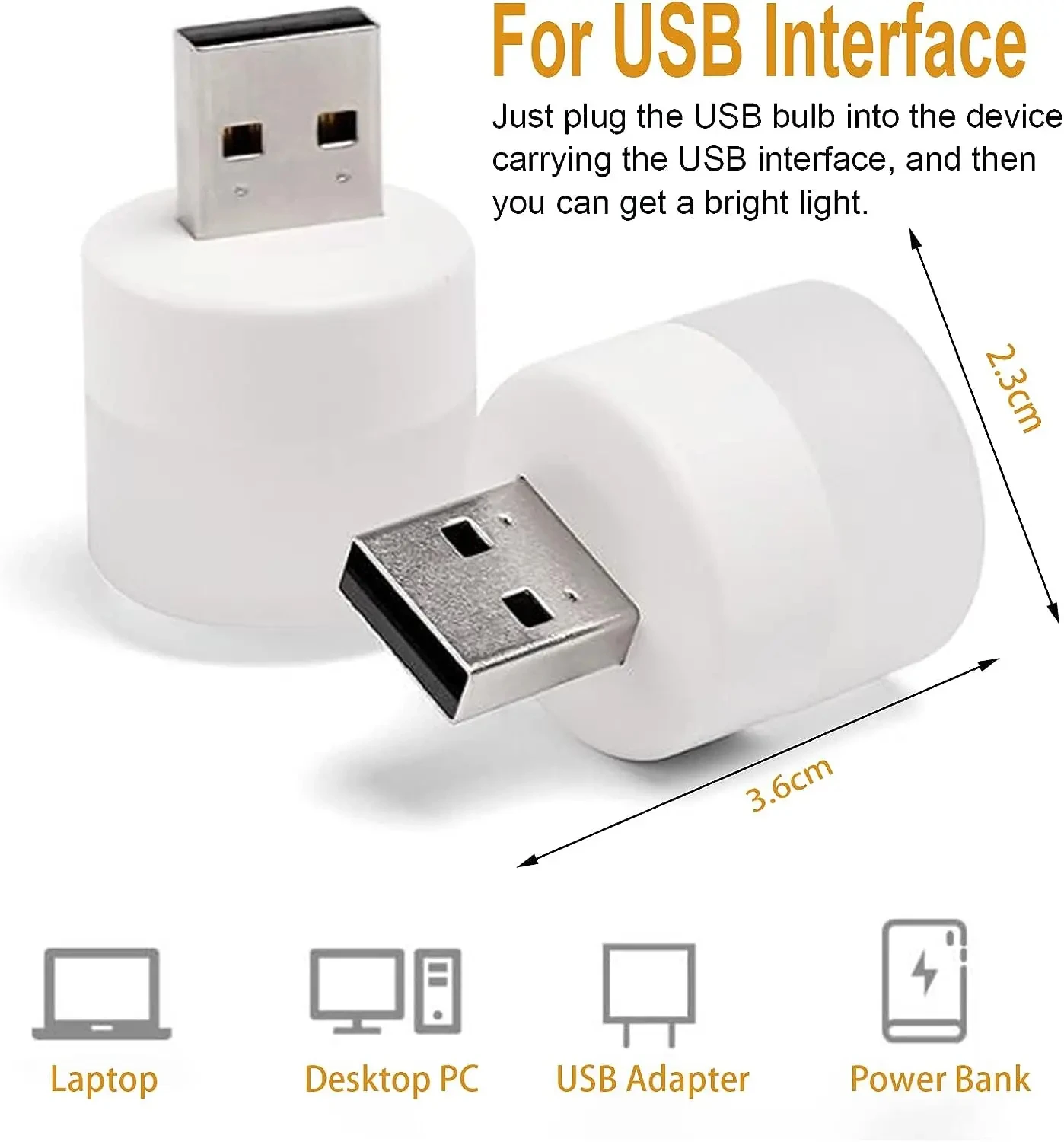 Mini luz nocturna USB, protección ocular blanca cálida, luz de lectura de libros, enchufe USB, carga de energía móvil para ordenador, lámpara LED de noche, 1/10 Uds.