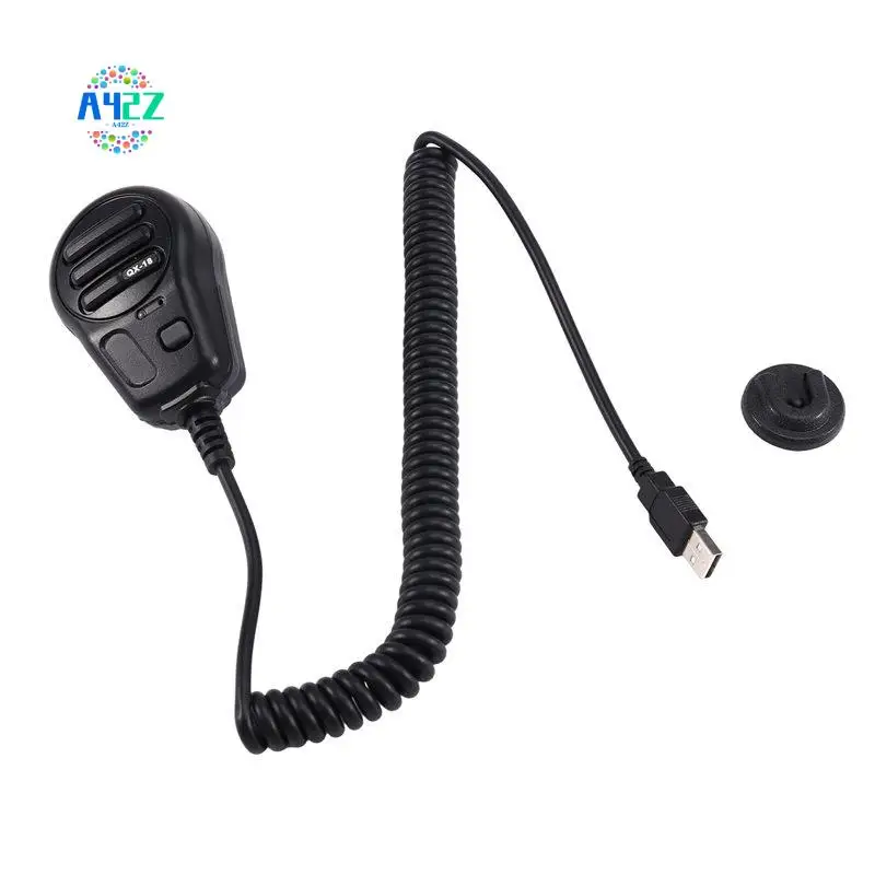 Microfone de Mão USB A42Z-QX-18 para Euro Truck Simulator 2, com Suporte PTT, Dispositivo USB, Teclado com Suporte para Microfone