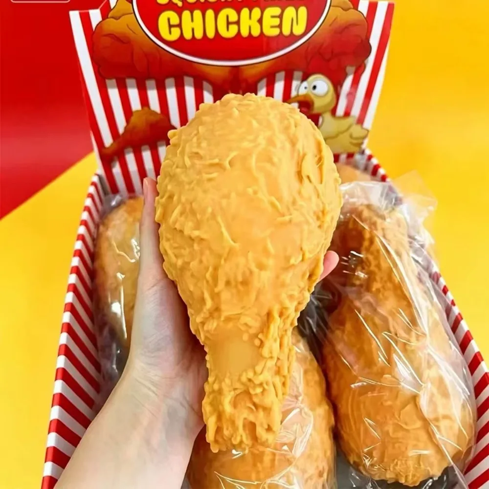 1PC Simulation Fried Chicken Drum Stick Sticky Toy Slowly Rising Realistic Food Squeezing Toy Family Birthday Party Favorite