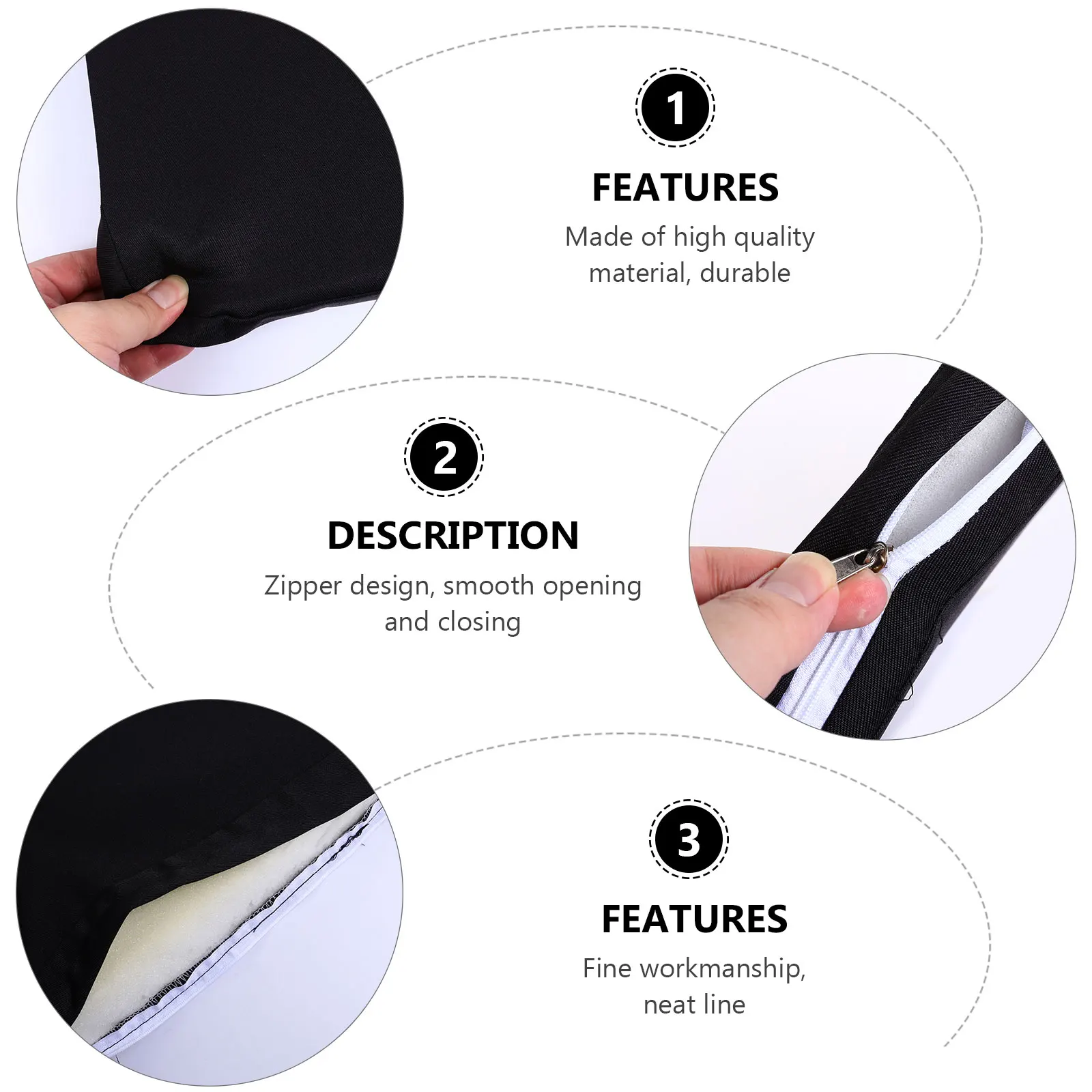 

Waterproof Chair Pad Seat Cushion Outdoor Chairs Sofa Longue Mat Washable Breathable Resilient Practical Durable Smooth Zipper