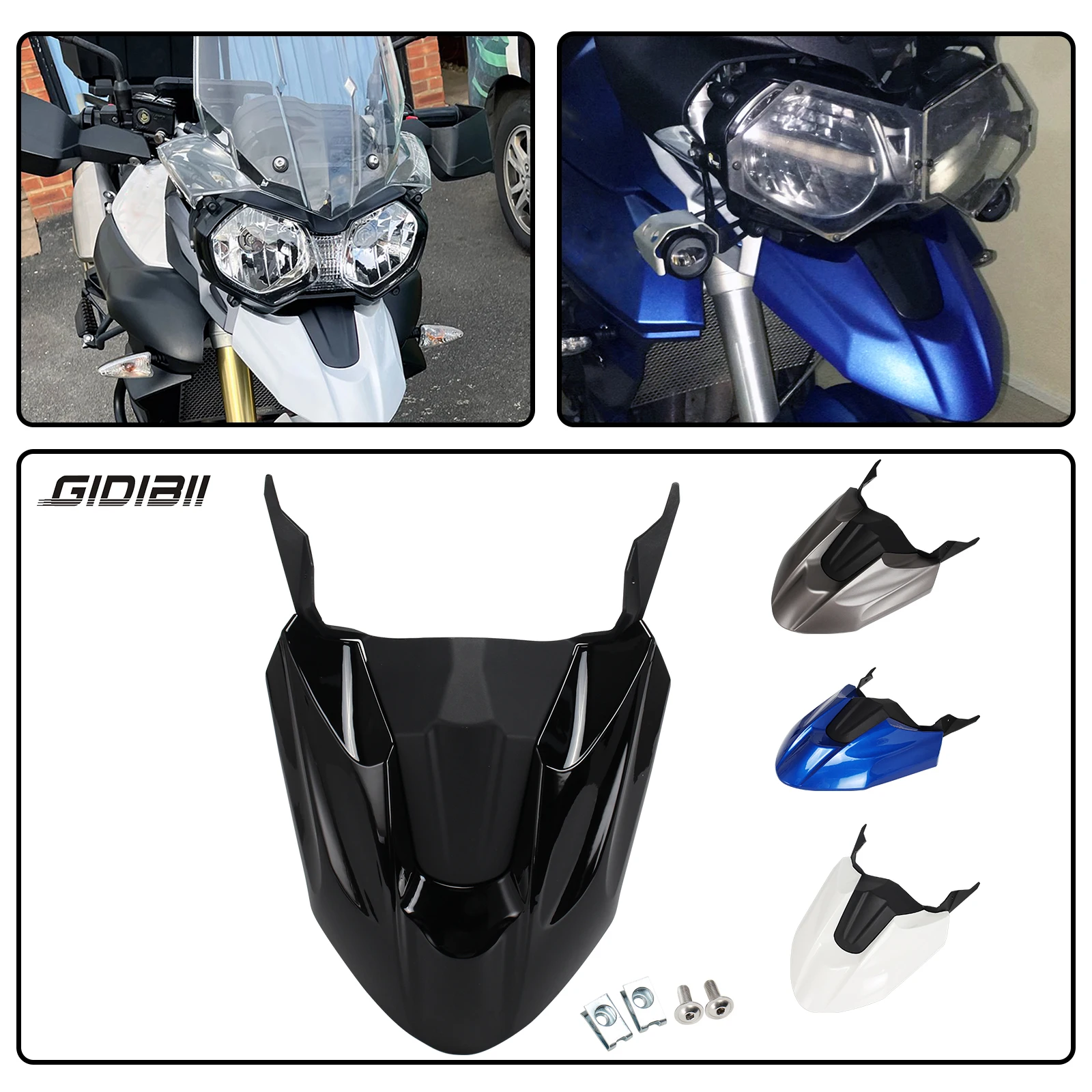 

Fairing Nose Extender Cover For Tiger 800XRT XRX XC Beak Extension Front Wheel Fender Nose Extender ABS Plastic