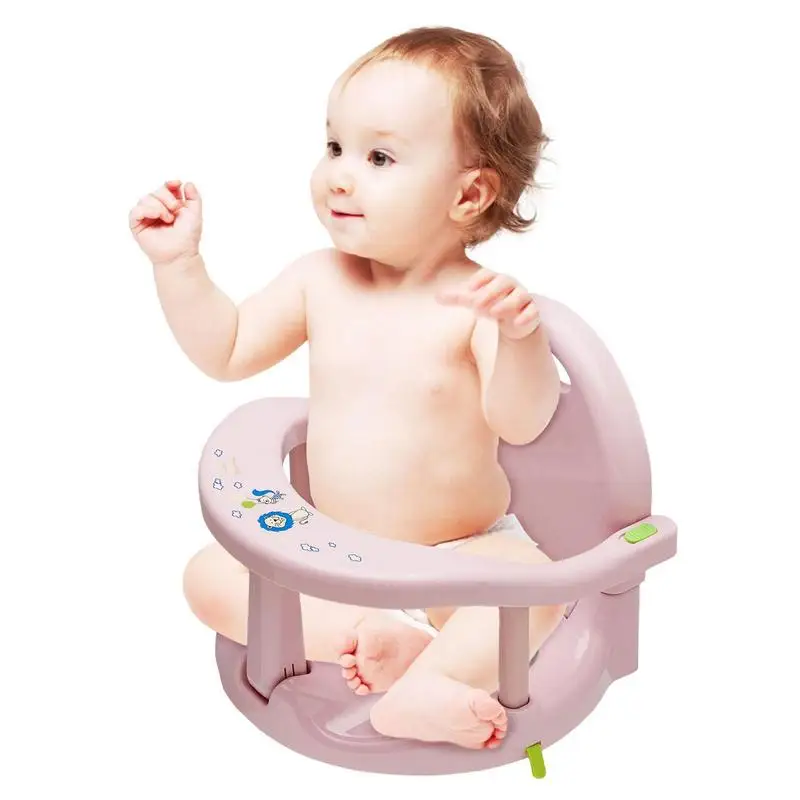 

Baby Bath Seat Soft Mat For Travel Home Living Room Foldable Baby Bath Seat With Suction Cups Wrap-around Baby Bath Chair