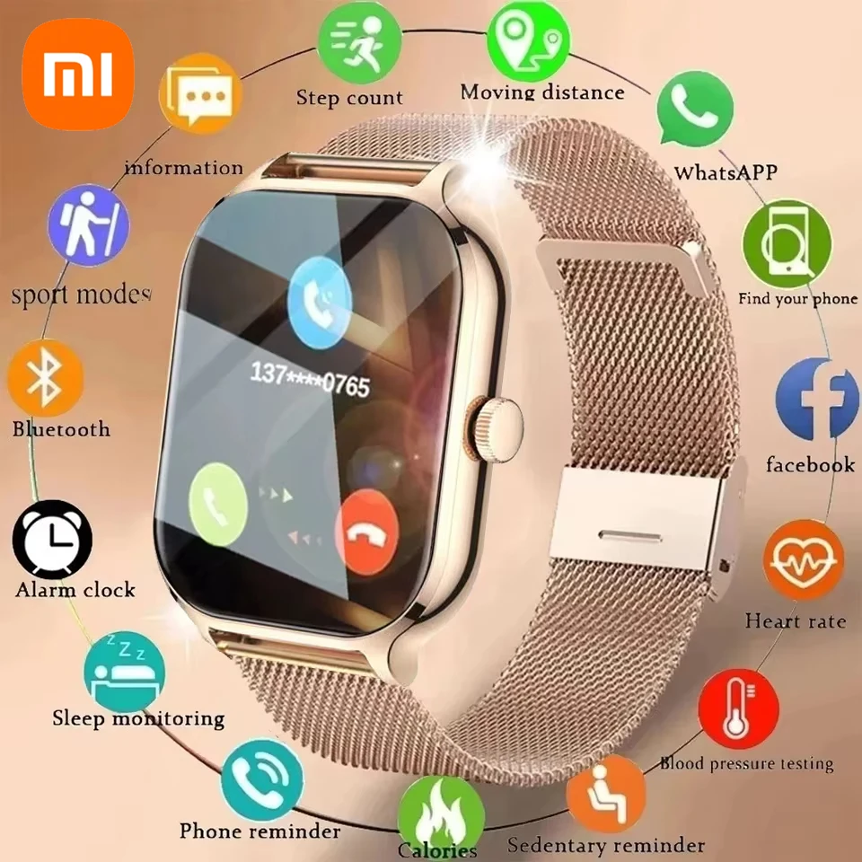 Xiaomi 2025 Vendita Nuovo Smart Watch per Uomo Donna Il più nuovo Sport SmartWatch Visiere Chiamata Bluetooth Sport Fitness Telefoni Android iOS