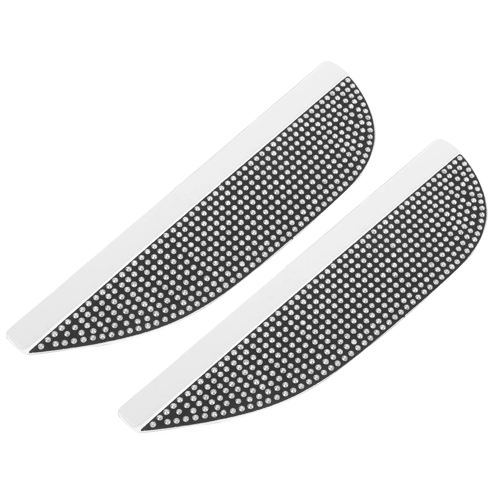 

1 Pair White Rhinestone Rear View Mirror Visor Car Side Mirror Rain Guard Waterproof Snowproof Universal Fit Cars SUV Trucks