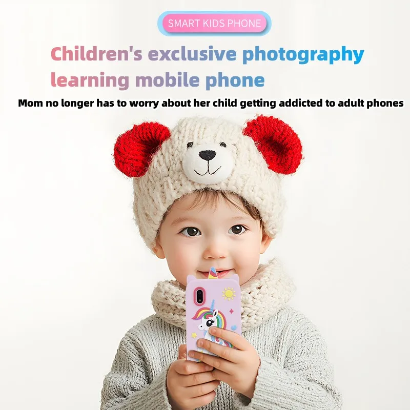 Kids Smartphone 4.0 ''Touchscreen 1G + 8G Leunend Puzzelspel Voor Kinderen Dubbele Camera Kinderen verjaardagscadeau Telefoon Speelgoed 1200Mah