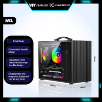 Power Train X-Gamerx M1 M-ATX ITX gabinetes PC gaming case glass side transparent portable mini computer small body case