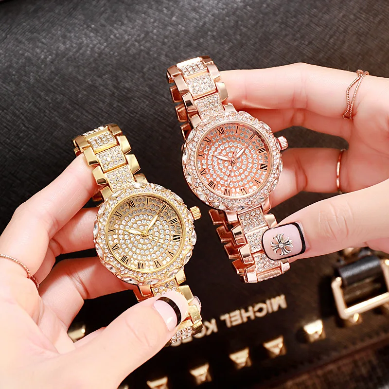 Gypsophila Rhinestone Watch for Women Exquisite Luxury Watch Fashion Jewelry Accessories Quartz Watch Crystal Wristwatches