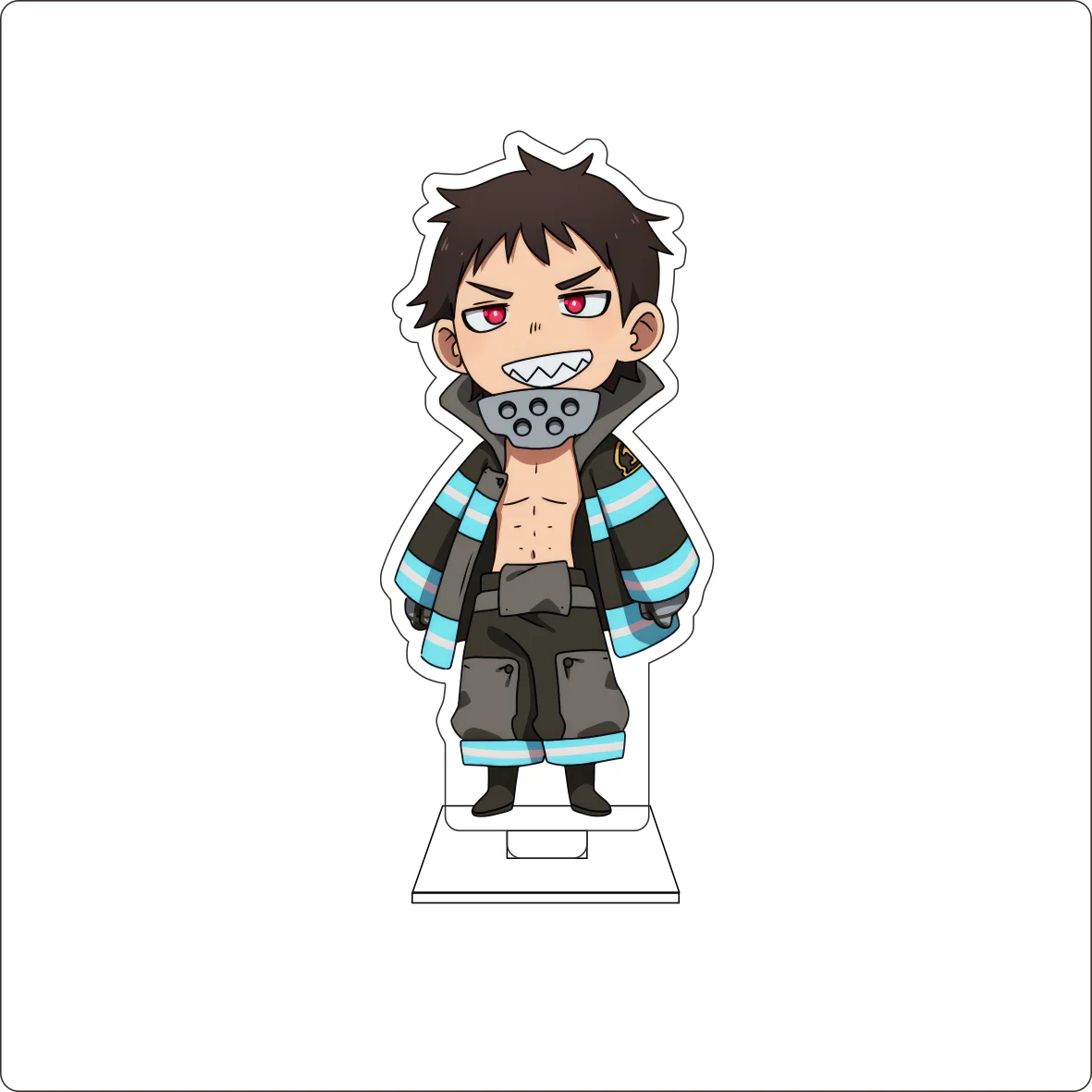 10CM Anime ‌Fire Force Cosplay Cute Acrylic Figure Stand Plate Maki Oze Shinra Kusakabe Ornaments Gifts view 6