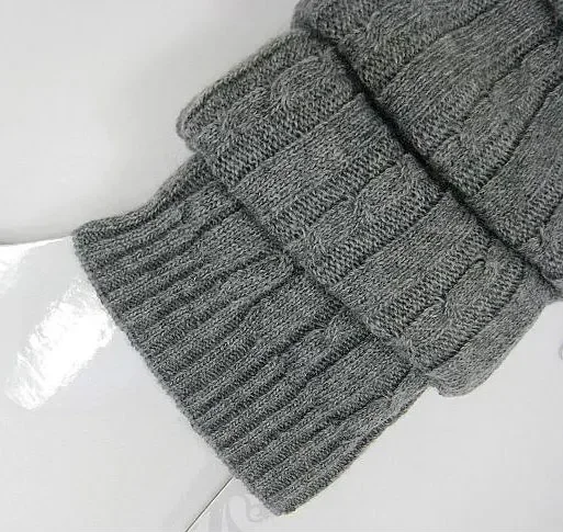 Special Offer One Pair Fashion Ribbed Soft Cable Knitting Wool Leg Warmers One Size