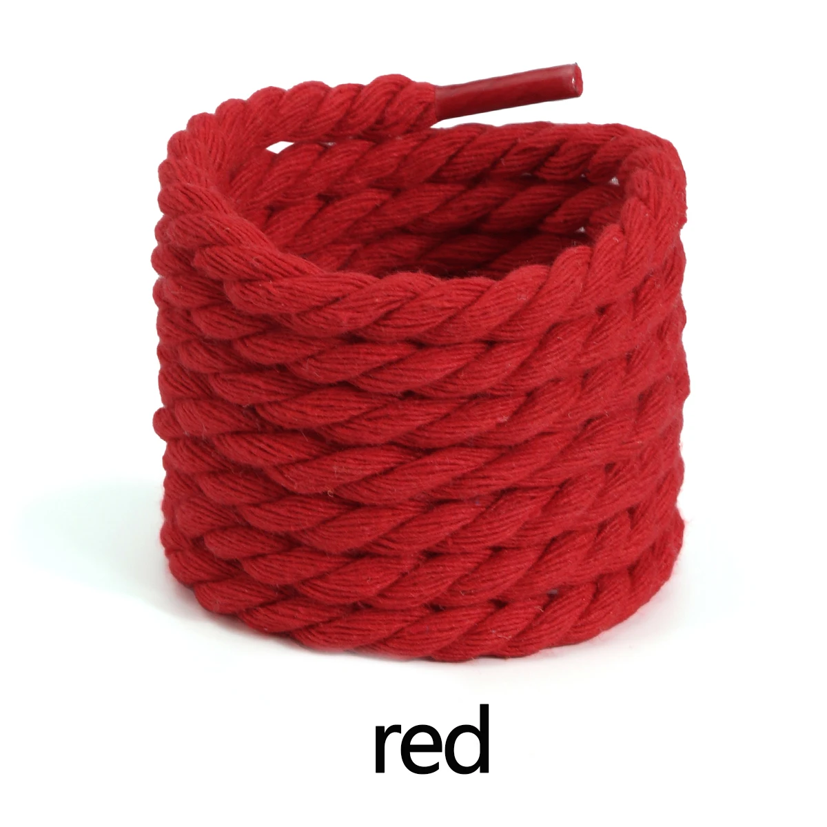 0,7 cm Runde Dicke Hanfseil-Schnürsenkel | Einfarbige Schuhbänder aus Polyester-Baumwoll-Gewebe | Makronenfarbene gedrehte Schnürsenkel – Detail 17