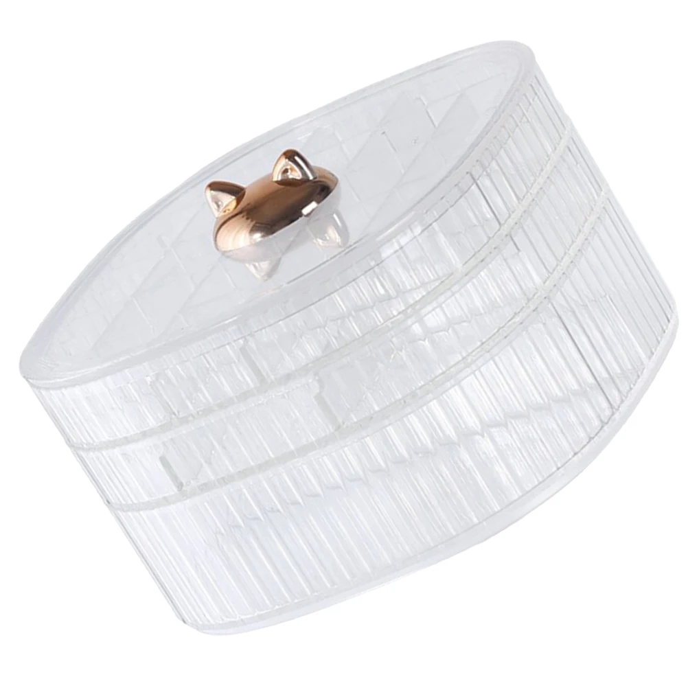 

Transparent Jewelry Box 3 tier Earrings Ring Holder ganizer Container Princess Storage Box Keeper Desktop Travel