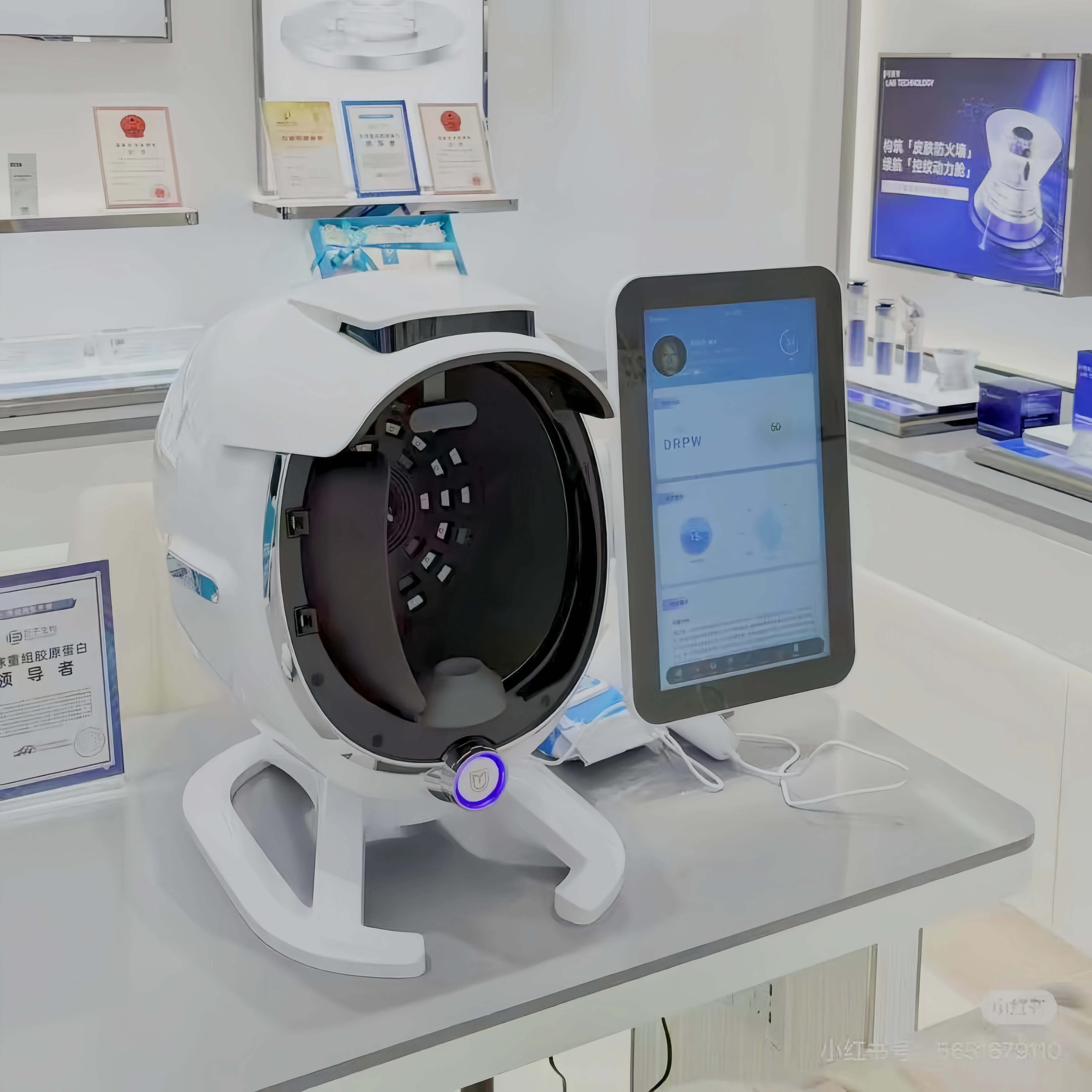 High-configuration 36 million A6 intelligent 3D Digital AI facial visual skin analyzer with handheld microscopic detector
