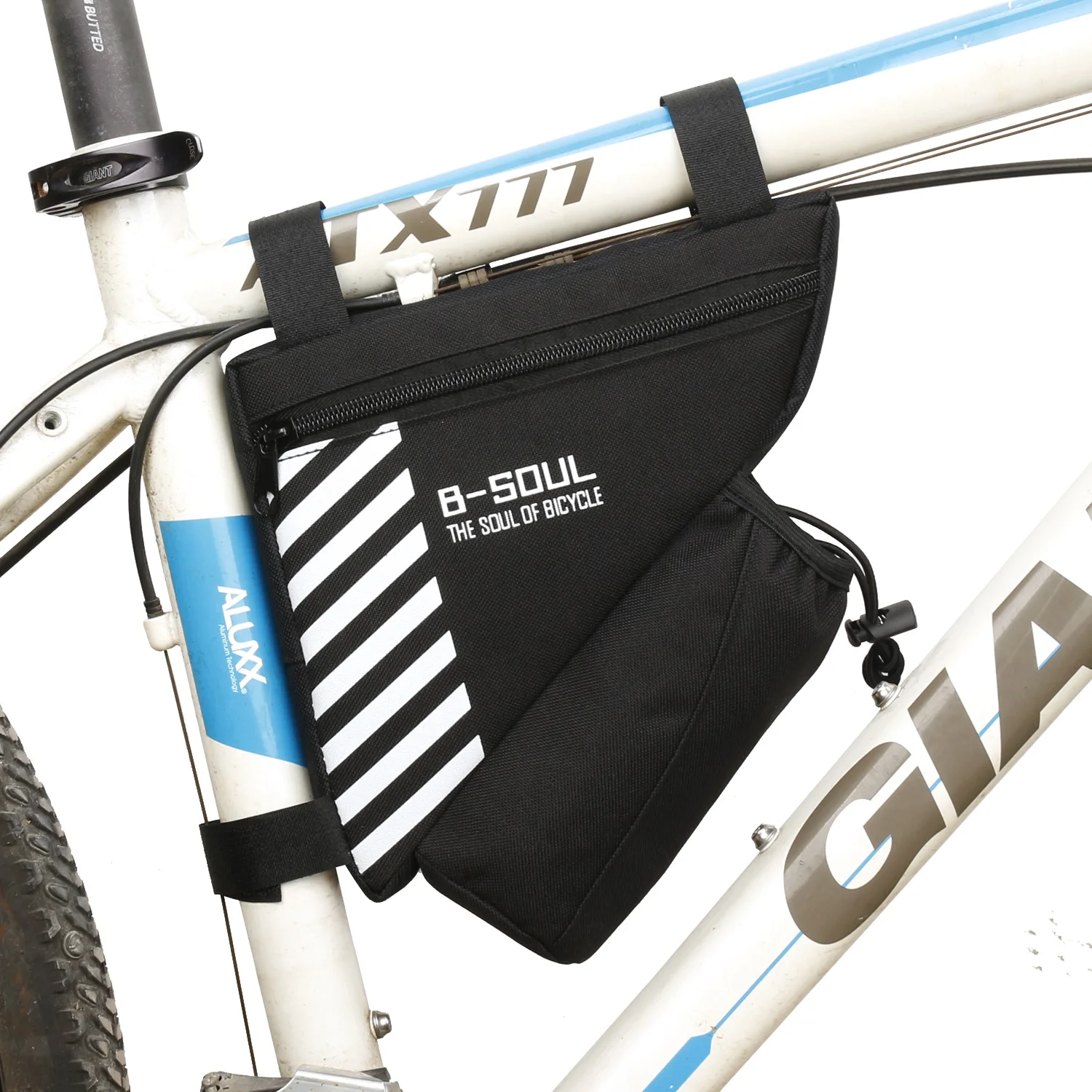 Dreipunktbefestigung Reittasche Große Kapazität Polyester Fahrradtasche B-soul Fahrradtasche Radfahren Fahrradzubehör Einfache Installation – Detail 19