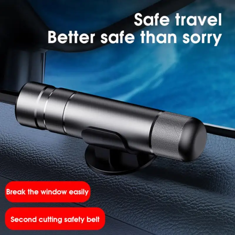 Safe Hammer Glass Breaker Portable Spring-Loaded Window Breaker Seat Belt Cutter Land Underwater Emergency Escape Tool