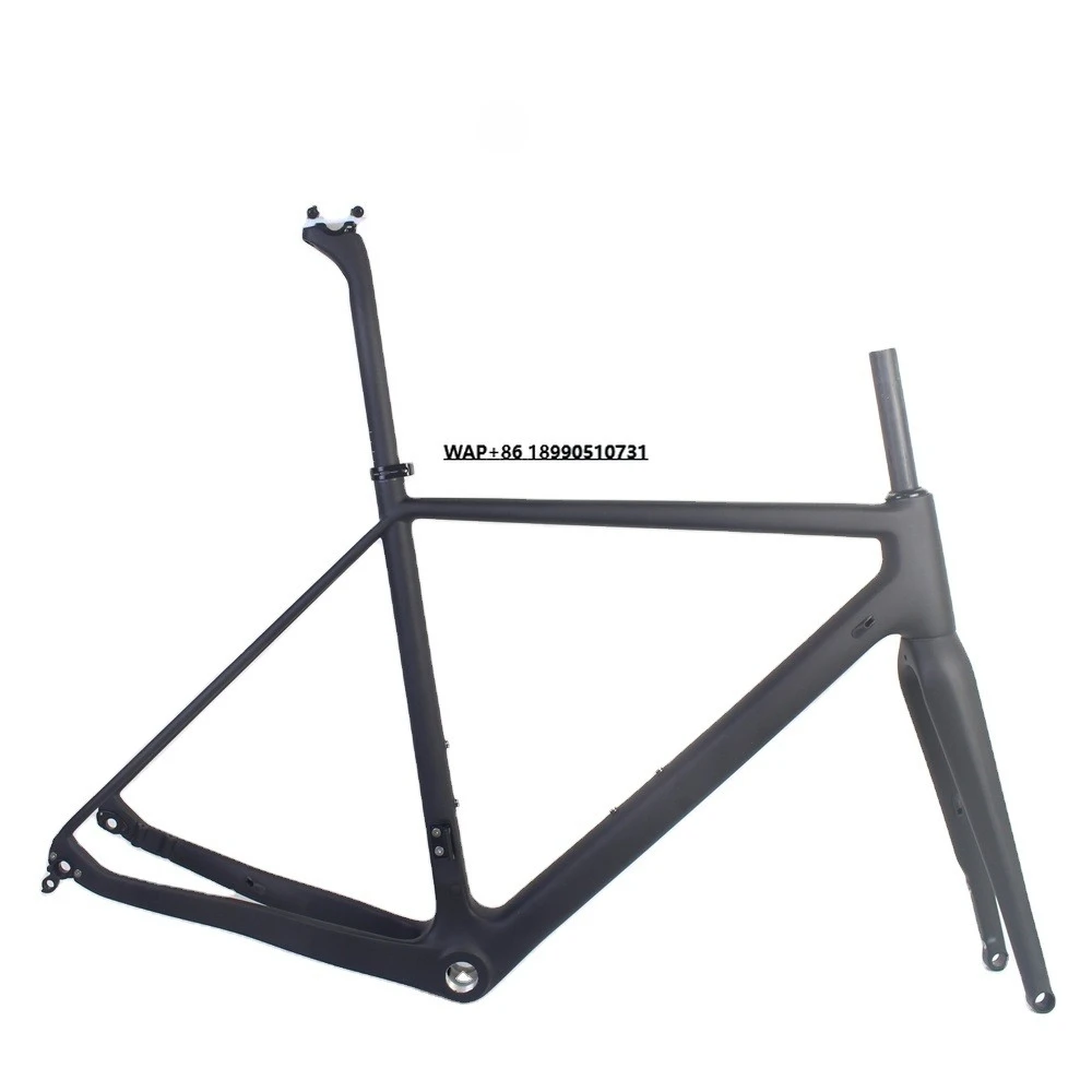 

49/52/54/56/58/cm Matte Customs Paint Disc Brake Carbon Fiber Bicycle Frame Gravel Bike Frames