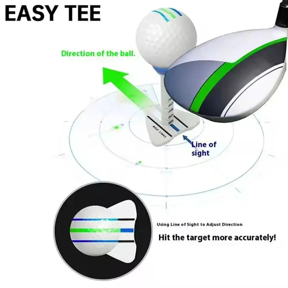 1/4 Pcs 33-55mm Adjustable-height Golf Tee Training Accessories Set for Golfs Driver Training