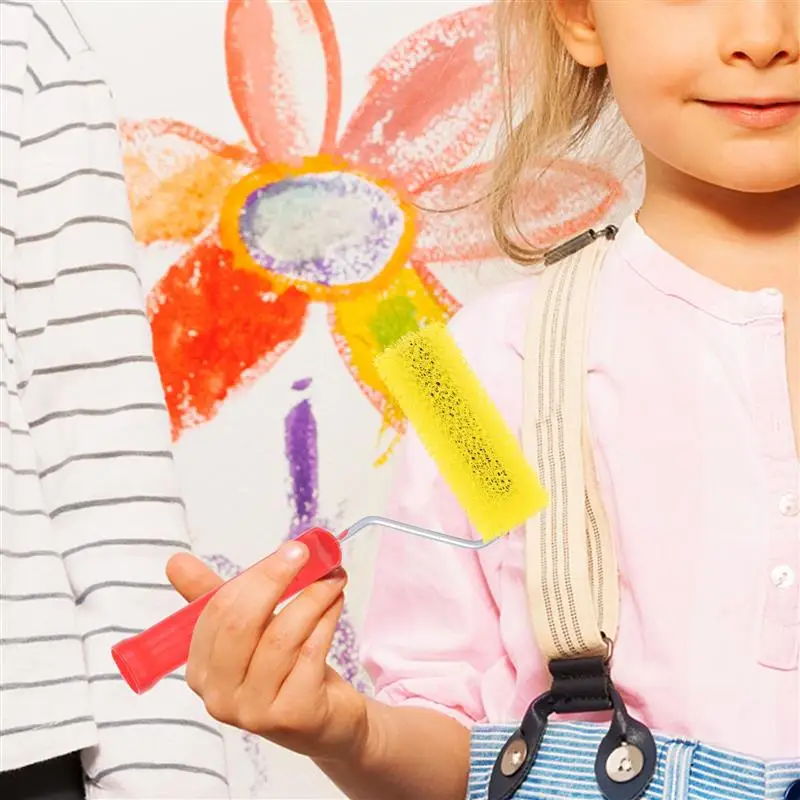 10 Pcs Roller Brush Textured Paint Embossed Sponge Small Rollers for Painting Wall Compound 4 Inch