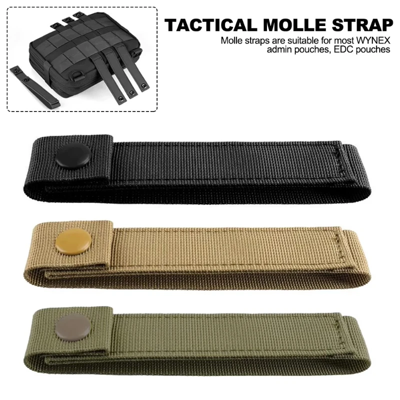 5/10Pcs Outdoor Backpack Strap Webbing Attachment Snap Buckle Nylon Thumb Molle Hiking Clip Apparel Woven Strap