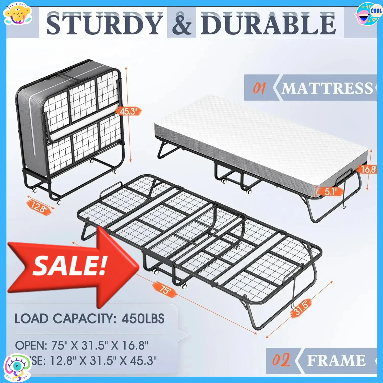 Folding Bed With Ma…