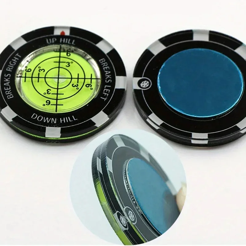 عالية الدقة جولة الأخضر قارئ الغولف وضع المعونة المنحدر القارئ 1 قطعة جولف قذفة الكرة علامة