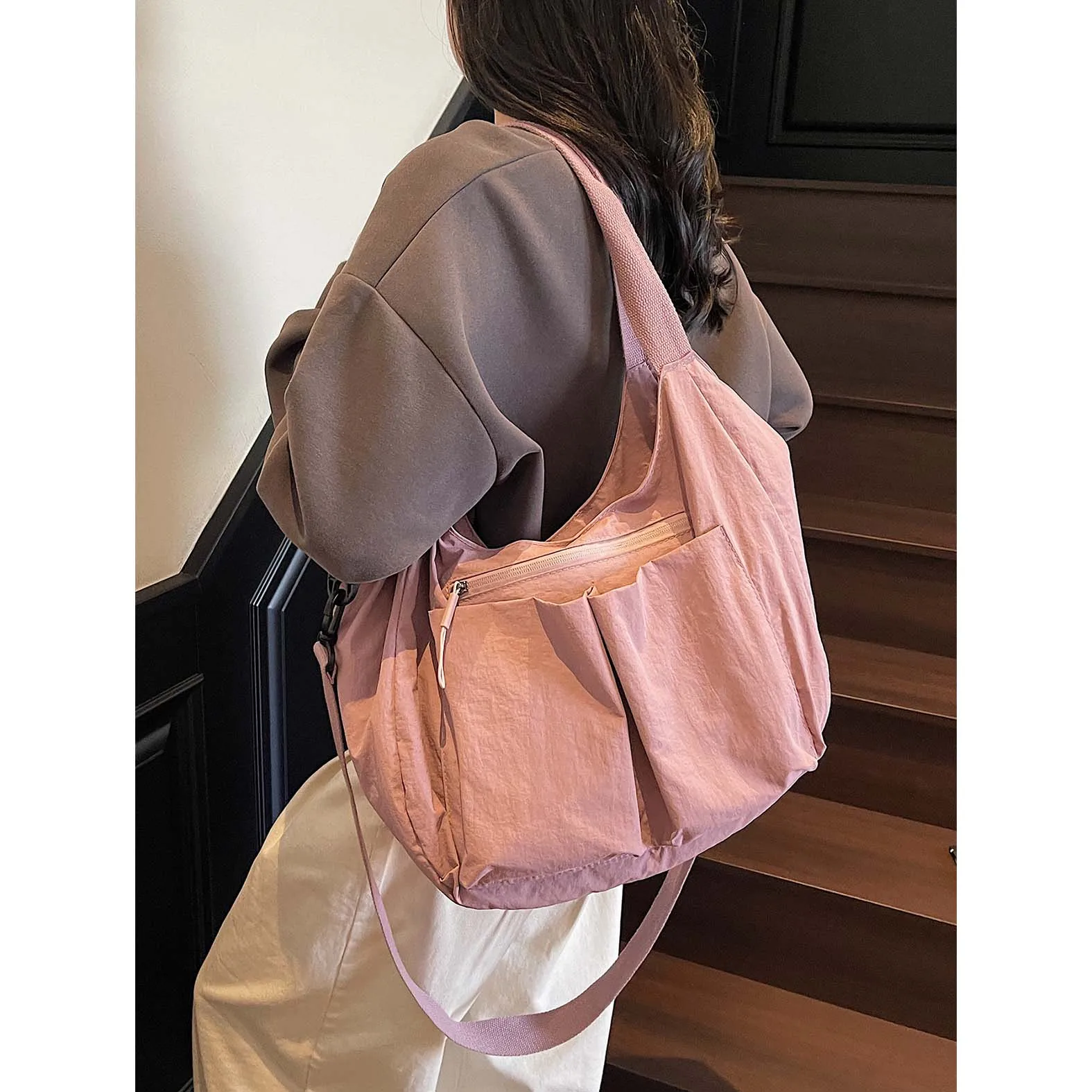 

Холщовая женская сумка большой вместимости, новинка 2023 года, летняя универсальная сумка через плечо, повседневная сумка-тоут для студентов колледжа