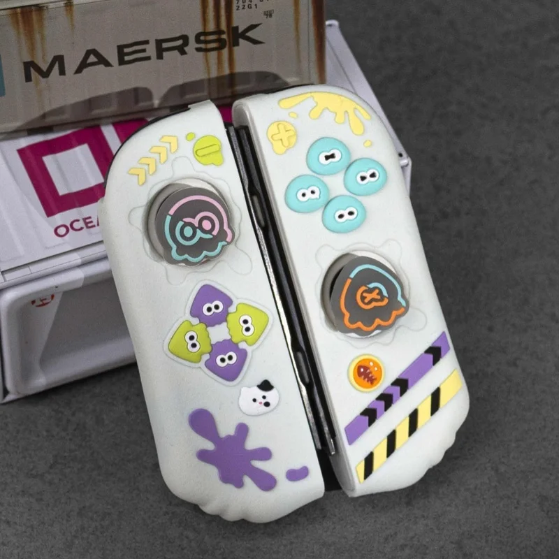 Cartoon Graffiti Custom Switch2 Controller Protective Case Splatoon Oled Ns Silicone Soft Shell Anime Game Peripheral