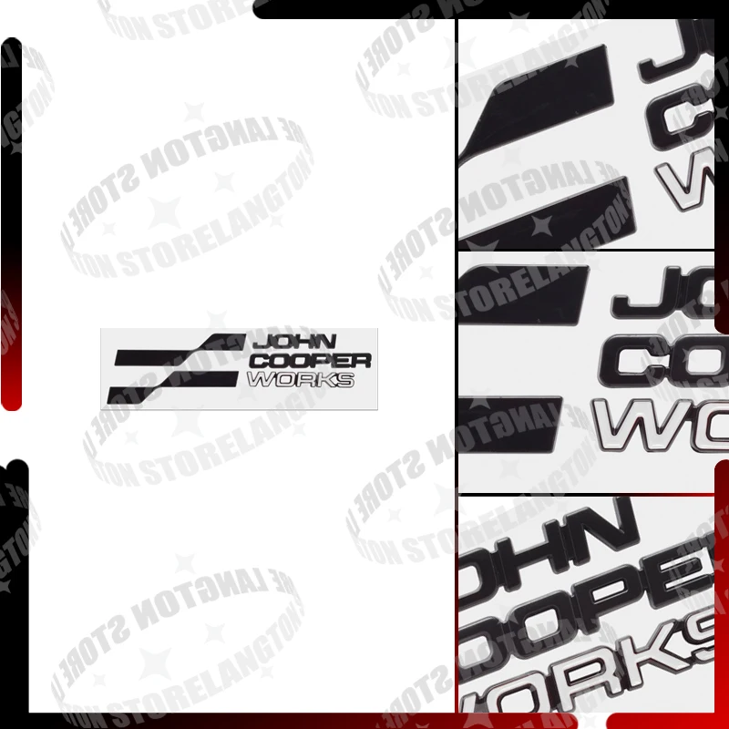 Metal Car Body John Cooper Works Letter Emblem 3D Sticker Tail Decals For Mini Cooper S ONE Countryman Clubman R58 R59 R60 R61