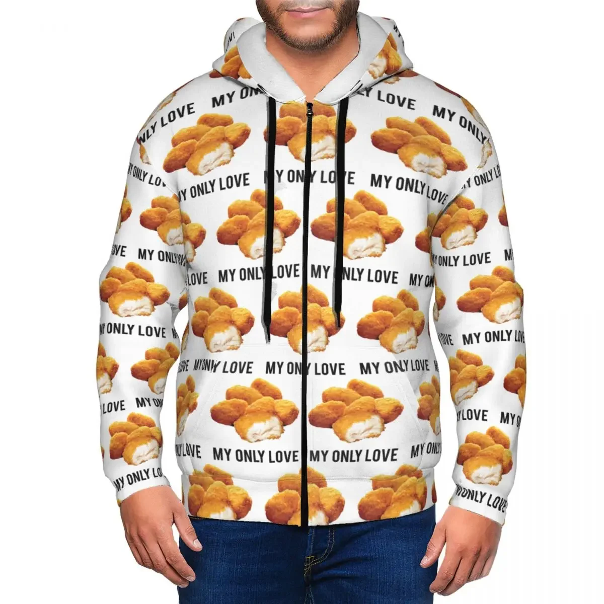 شذرات الدجاج بلدي الوحيد الحب قلنسوة بسحاب Harajuku البلوز الخريف الشتاء الرجال النساء البلوز كم طويل بلايز