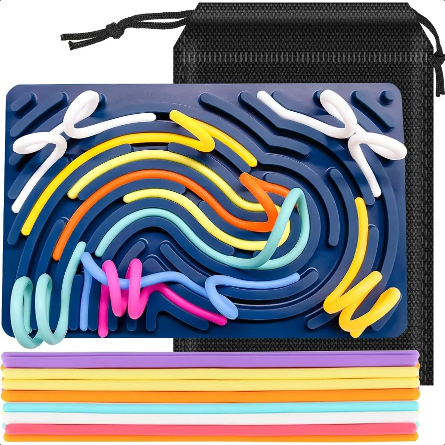 

Доска для сенсорной активности, силиконовая сенсорная игрушка-непоседа для СДВГ, аутизма, успокаивающая тревогу, бесшумная, без M, сенсорные игрушки для 3+ взрослых w