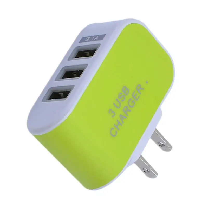 Зарядное устройство для быстрой зарядки, блок 3, USB-зарядное устройство, интеллектуальный настенный адаптер с несколькими портами, портативное зарядное устройство для ноутбука, светящееся