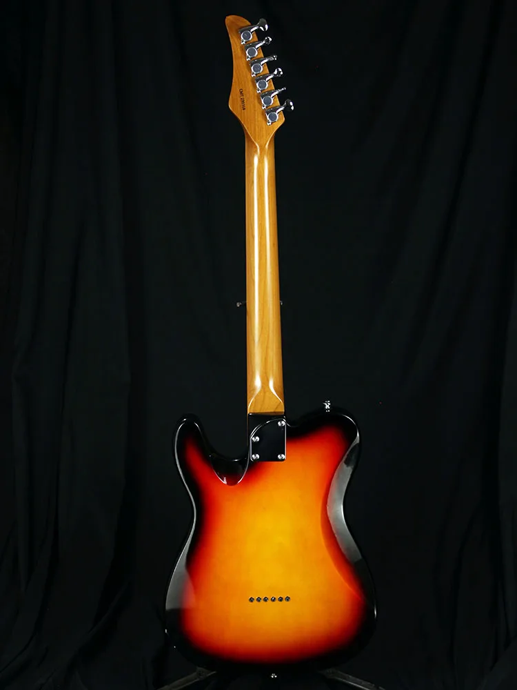 Censtar TL style Electric Guitar, Roasted Mahogany Body and Maple Neck,Bone Nut,Rounded End Stainless Steel Frets