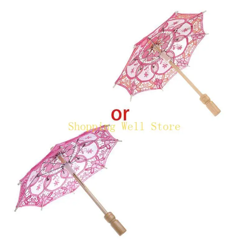 Parasol 우산 자수 레이스 신부 웨딩 파티 장식 용 KX4B 15