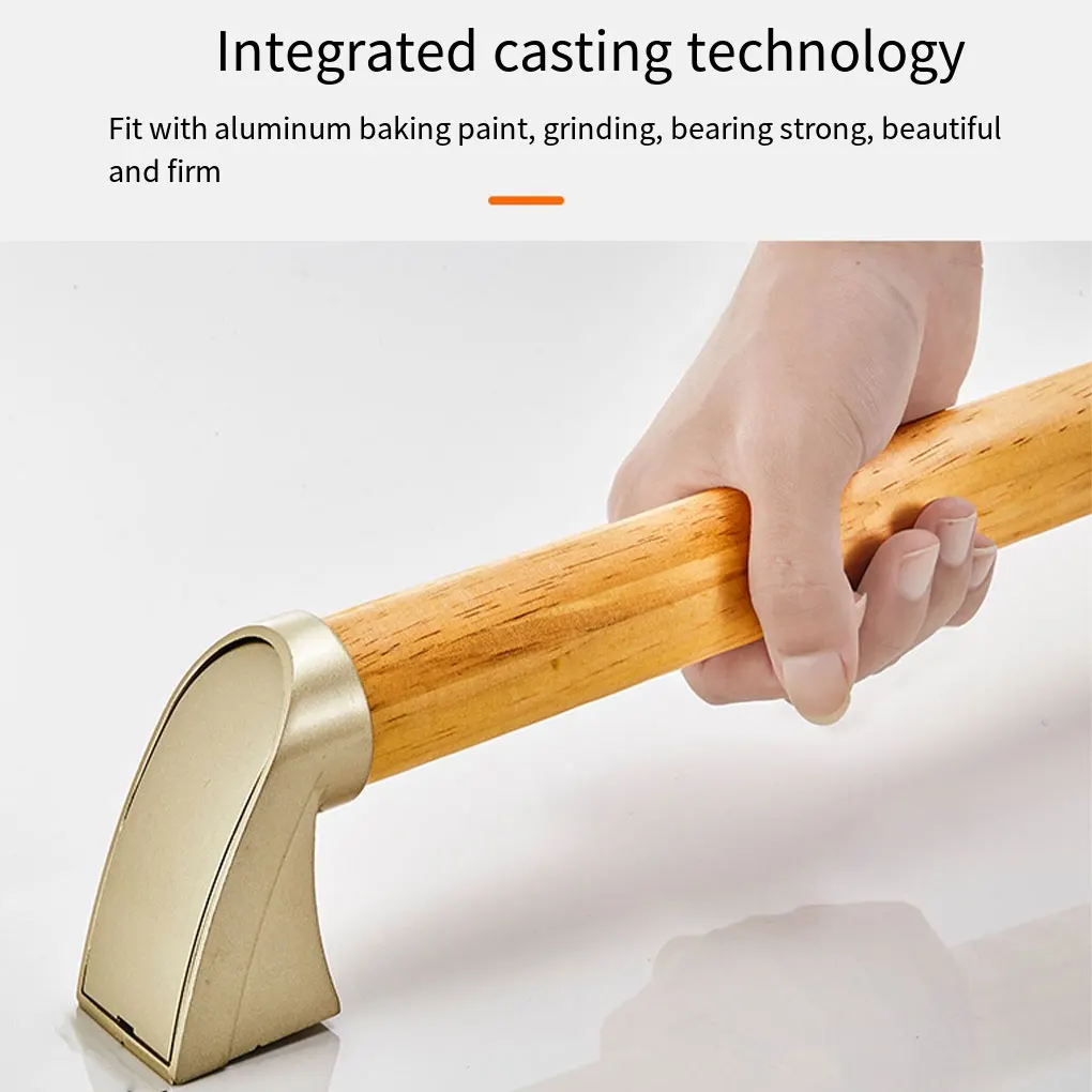 Black Strong Load-bearing Capacity Wooden Grab Bar For Added Safety Wooden Grab Bar Grab Rails