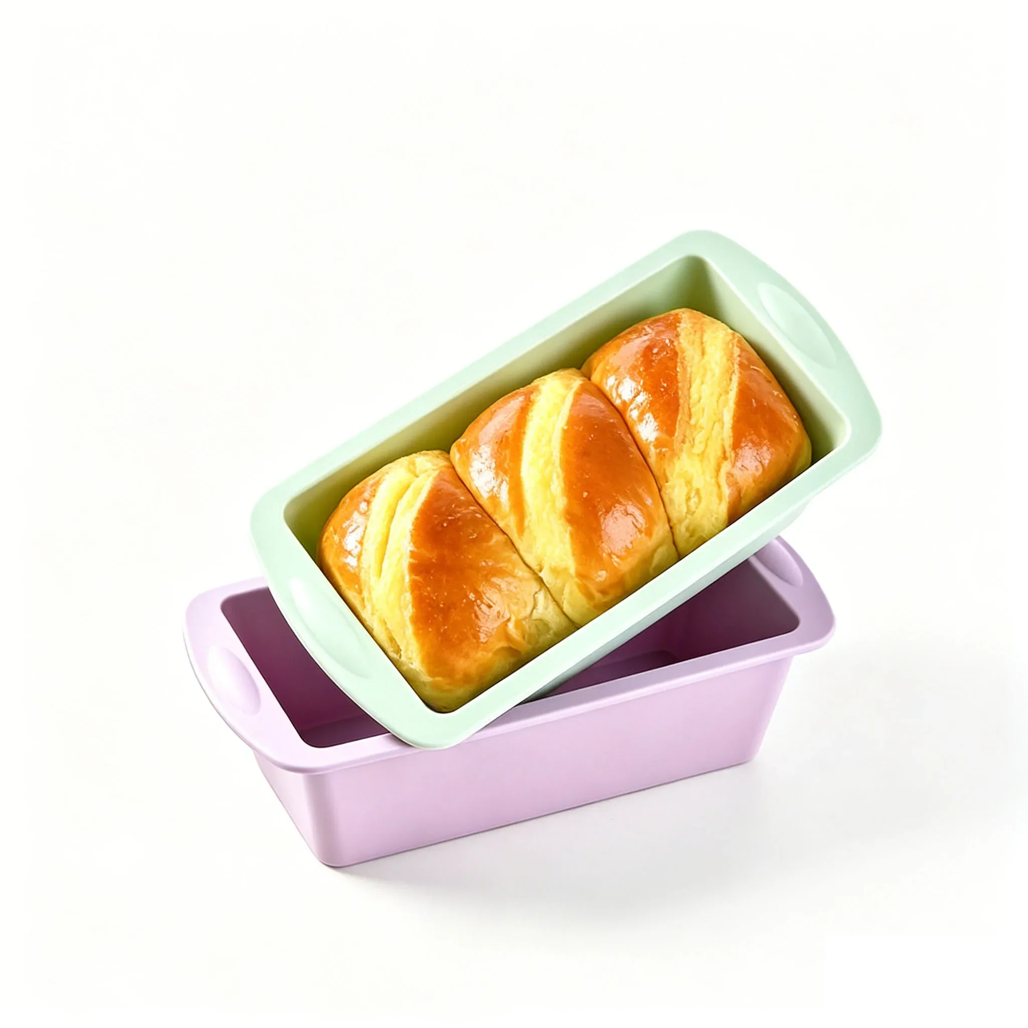 

2pcs Bread Toast Silicone Mold Rectangular Cake Pan Candy Toast Mould Baking Tools Cheese Cake Mold Bake Mold Bread Baking Tray