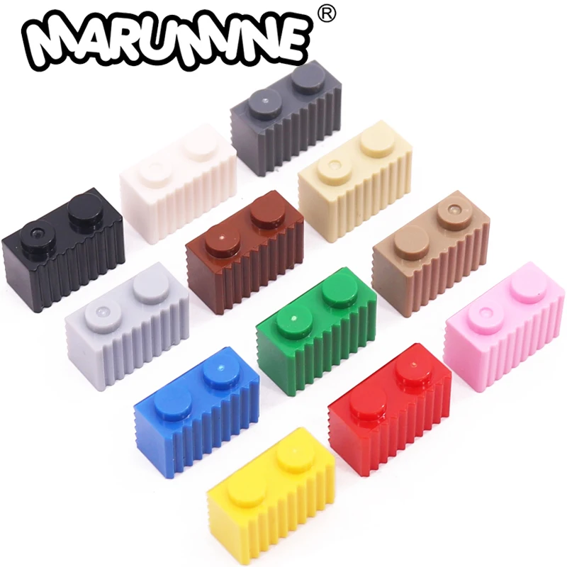 

Marumine Brick Modified 1 x 2 with Grille Fluted Profile 150PCS 2877 Compatible Building Blocks MOC Wall Accessories DIY Parts