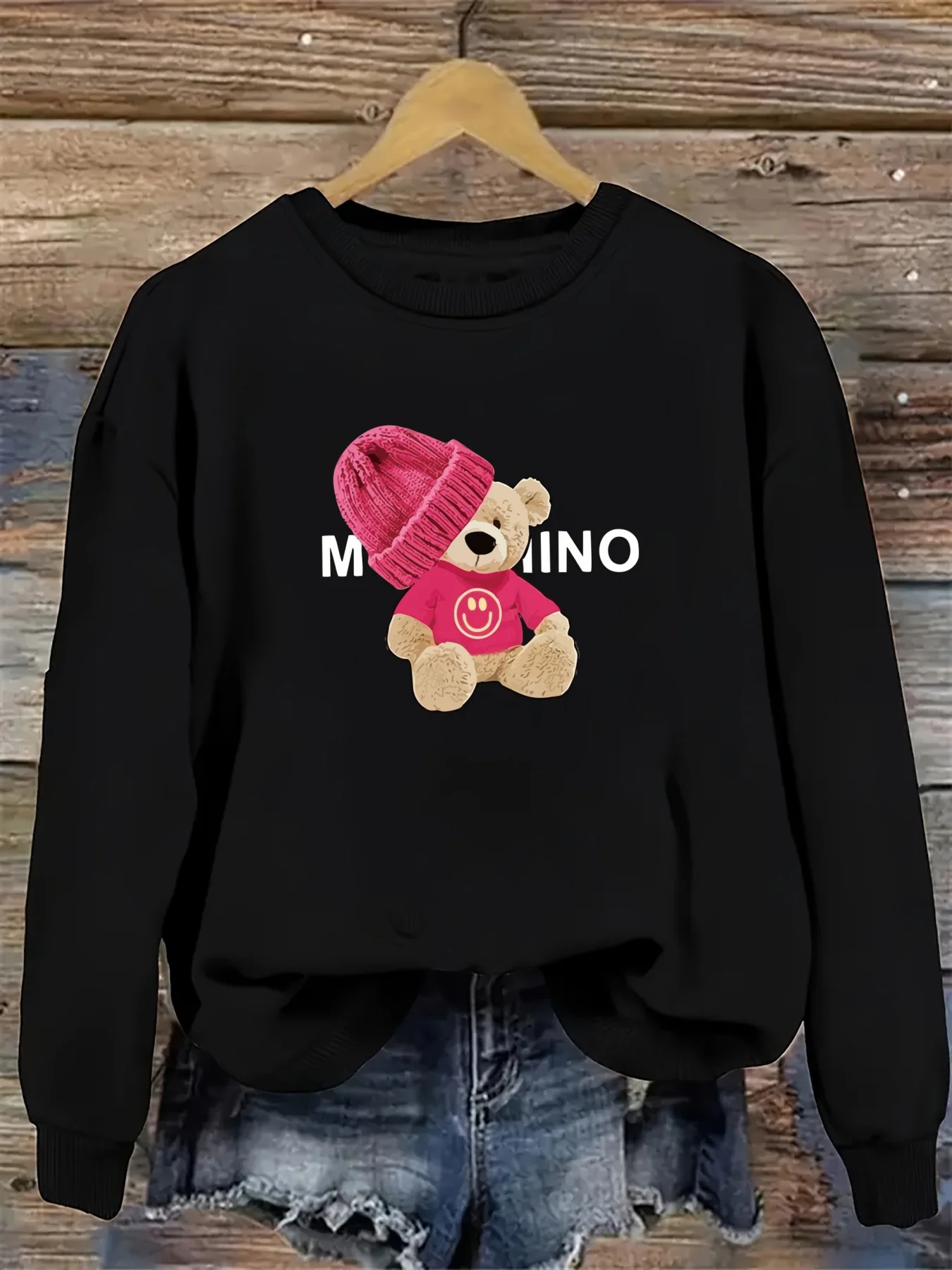 

Осенние и зимние толстовки из чистого хлопка с графическим принтом Teddy Bear, мужские и женские толстовки для спорта на открытом воздухе, отдыха, модные тенденции