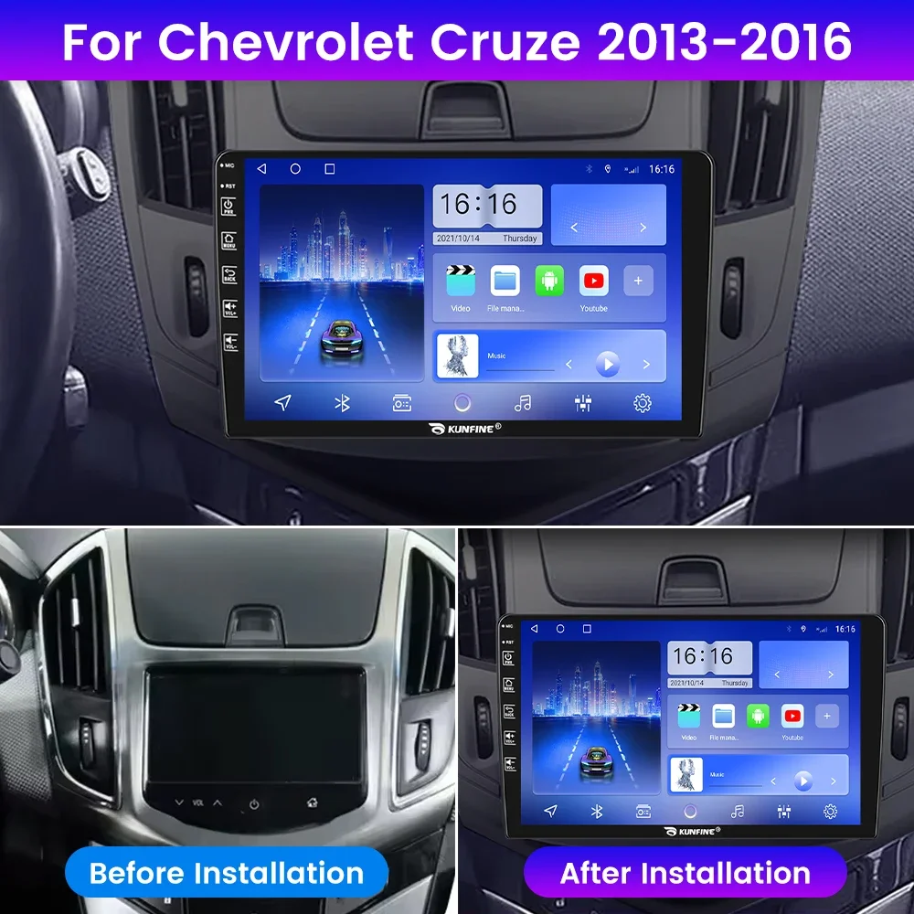Android Car Radio For Chevrolet Cruze 2013-2016 Car Stereo 2Din Octa Core GPS Navigation Player IPS Screen Carplay Android Auto