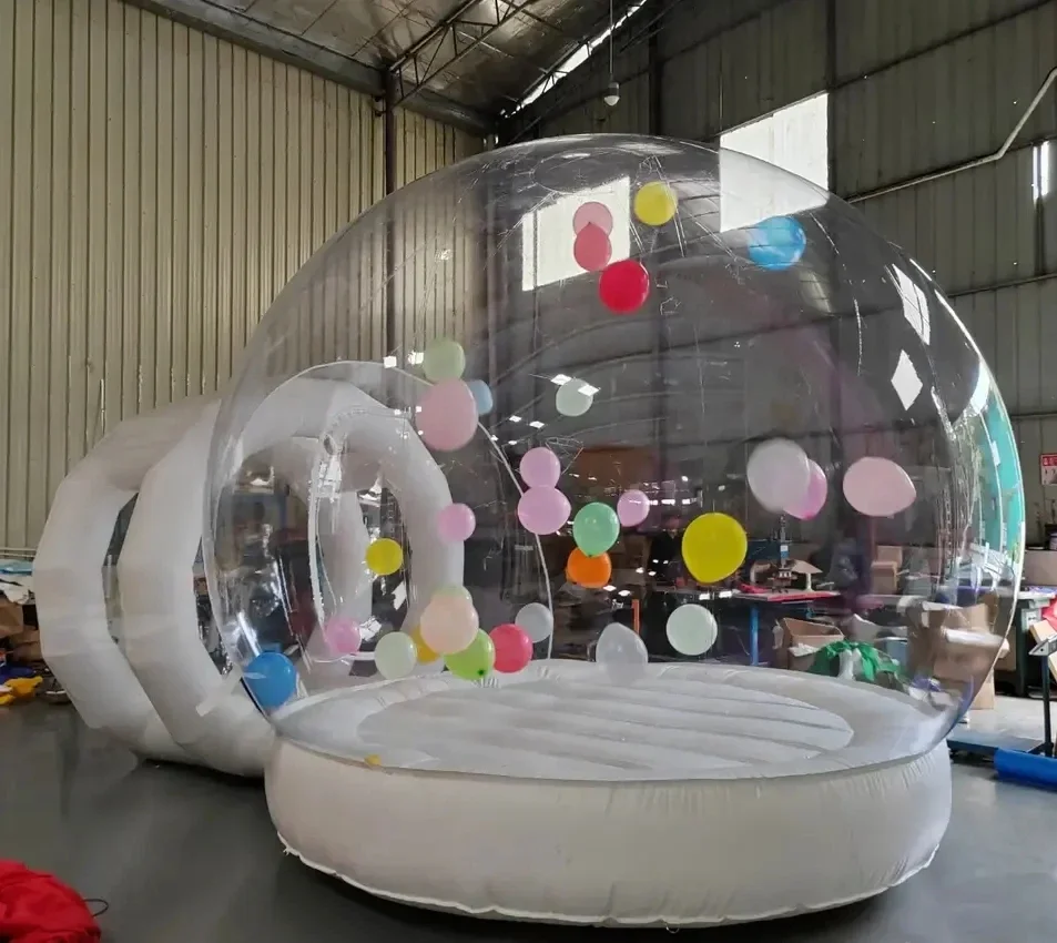 Casa de burbujas inflable de 3-4m, tienda de burbujas inflable mejorada con Base de salto, casa de globos de burbujas de PVC comercial, juguetes para niños