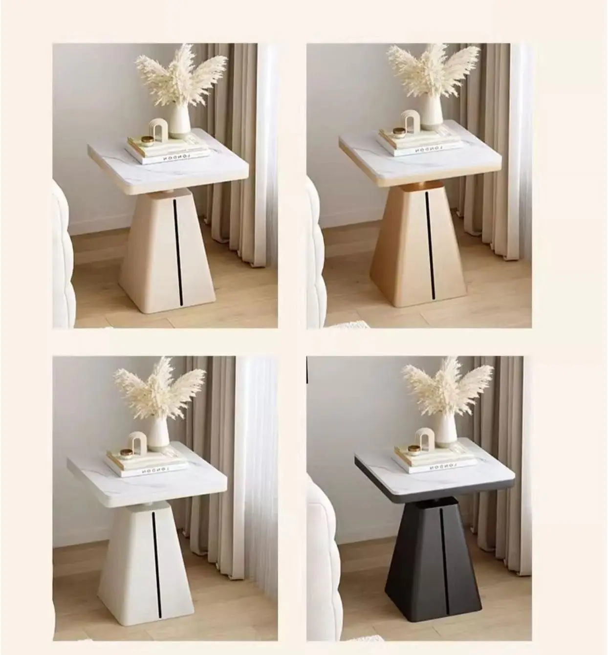 Mesas laterais para quarto, Rock Plate Sofa Side Table, Bedside Sideboard, Small Coffee Table, Simples e Moderno, Living Room Square Table