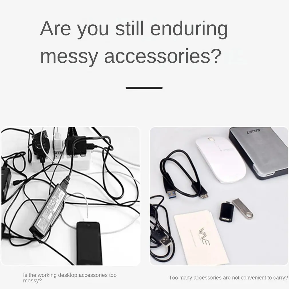 Portátil Multi-Function Mobile Power Pack, HDD Box Bag, Hard Drive Bag, Headset Bag, 2,5"