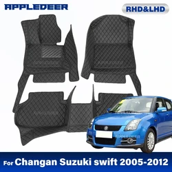 Car floor mats for Suzuki swift 2005 2006 2007 2008 2009 2010 2011 2012 Custom foot Pads carpet cover Interior Accessories