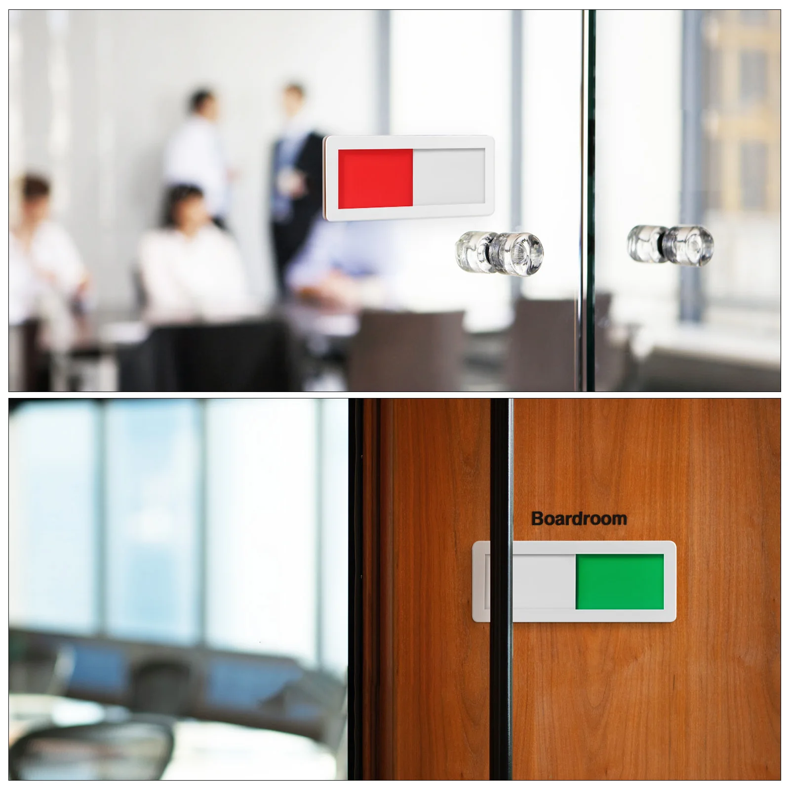 

4 pcs Vacant Occupied Slider Signs Clear Dual Color Red Green Acrylic Door Indicator For Office Restroom Meeting Room Door Sign