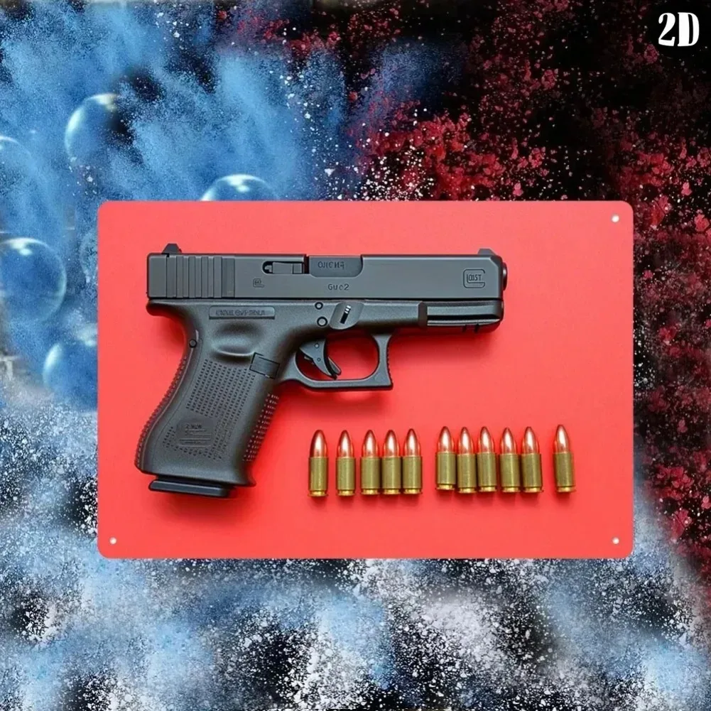 لوحة فنية جدارية حديدية متماثلة عسكرية عتيقة - لافتات من القصدير مقاومة للصدأ للمنزل/الغرفة، هدية مثالية لعشاق الجيش #4