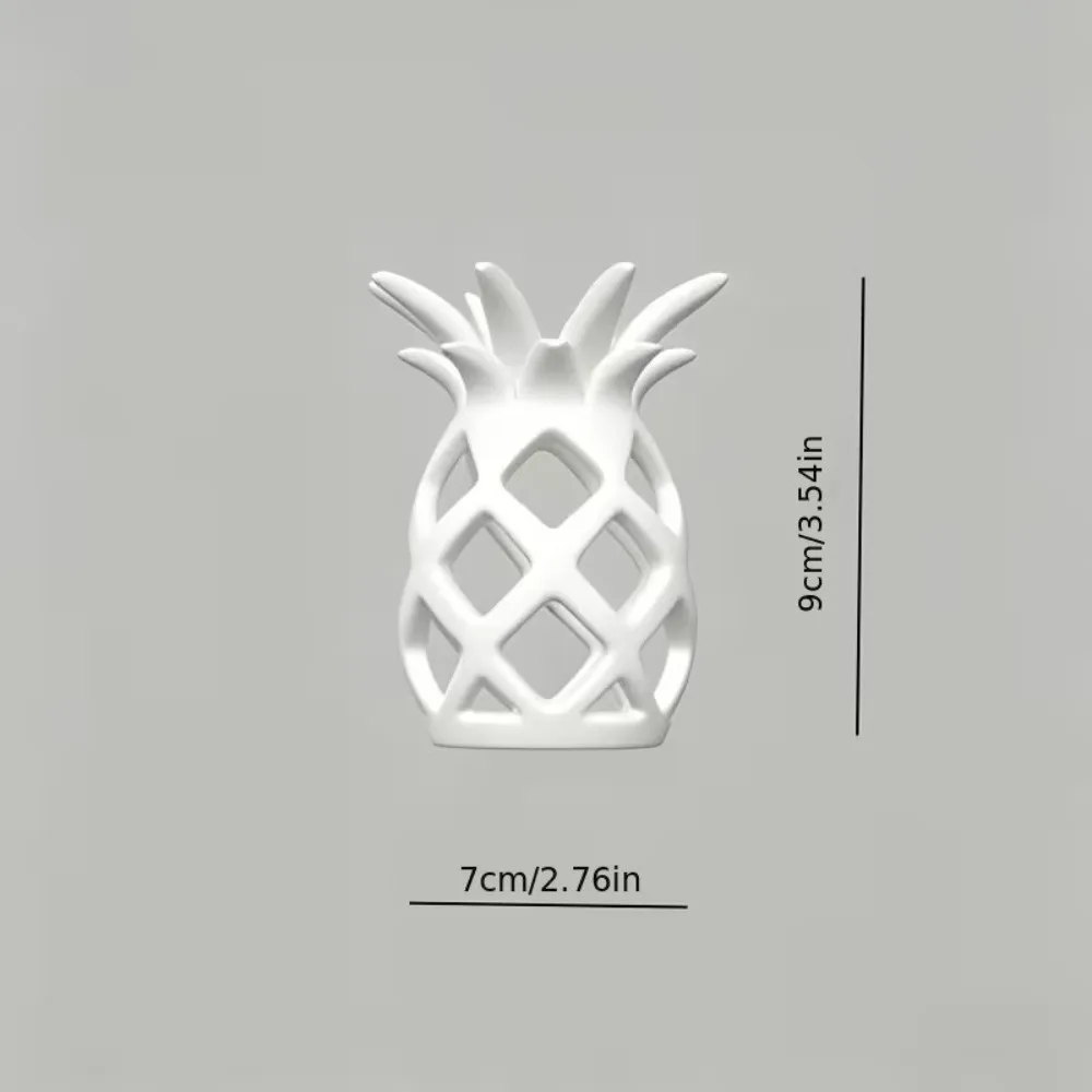 3D Printed Pineapple Sculpture Fruit Shape Geometric Design Hollow Flower Pot Desktop Ornaments Home Decoration Living Room